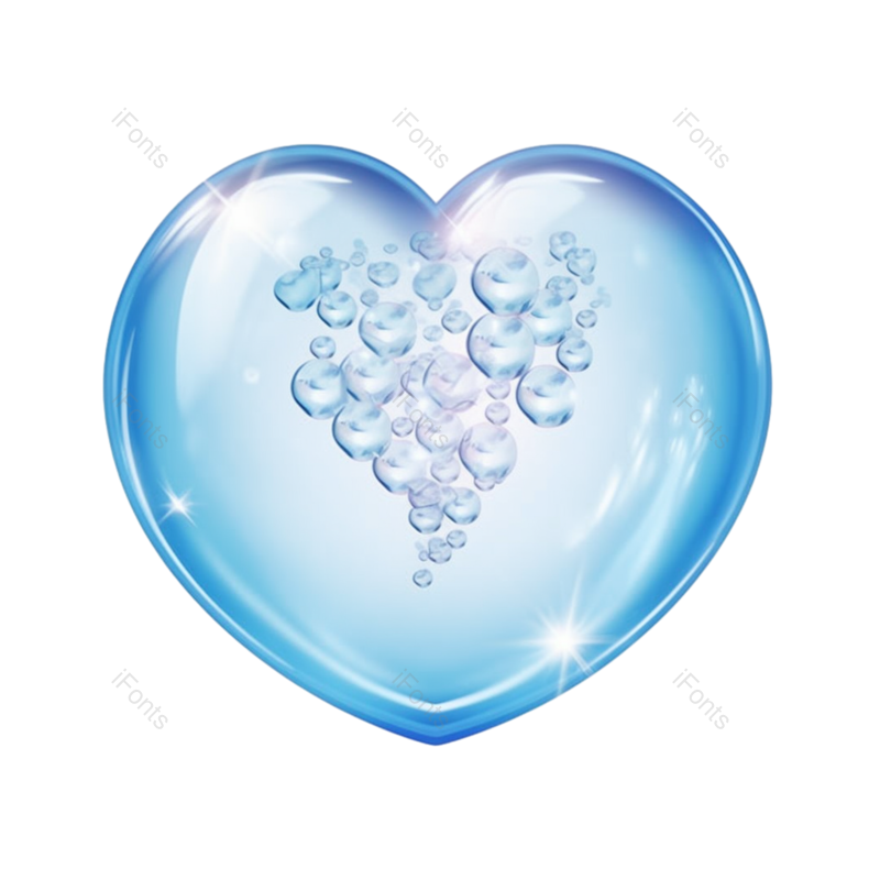 浪漫图片,蓝色元素,气泡PNG,抽象免抠素材